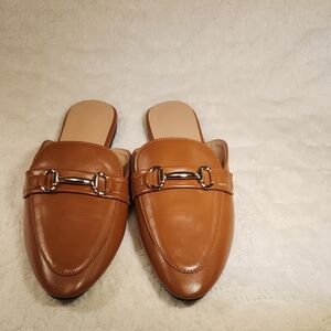 Elegant Brown Leather Mules